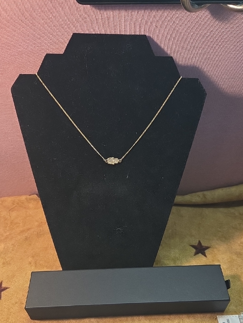Minimal Gold-Tone Pave Pendant Necklace - Timeless Everyday Jewelry